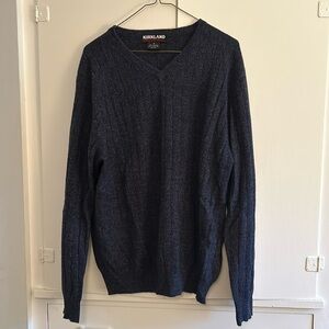 Cashmere blue v-neck sweater